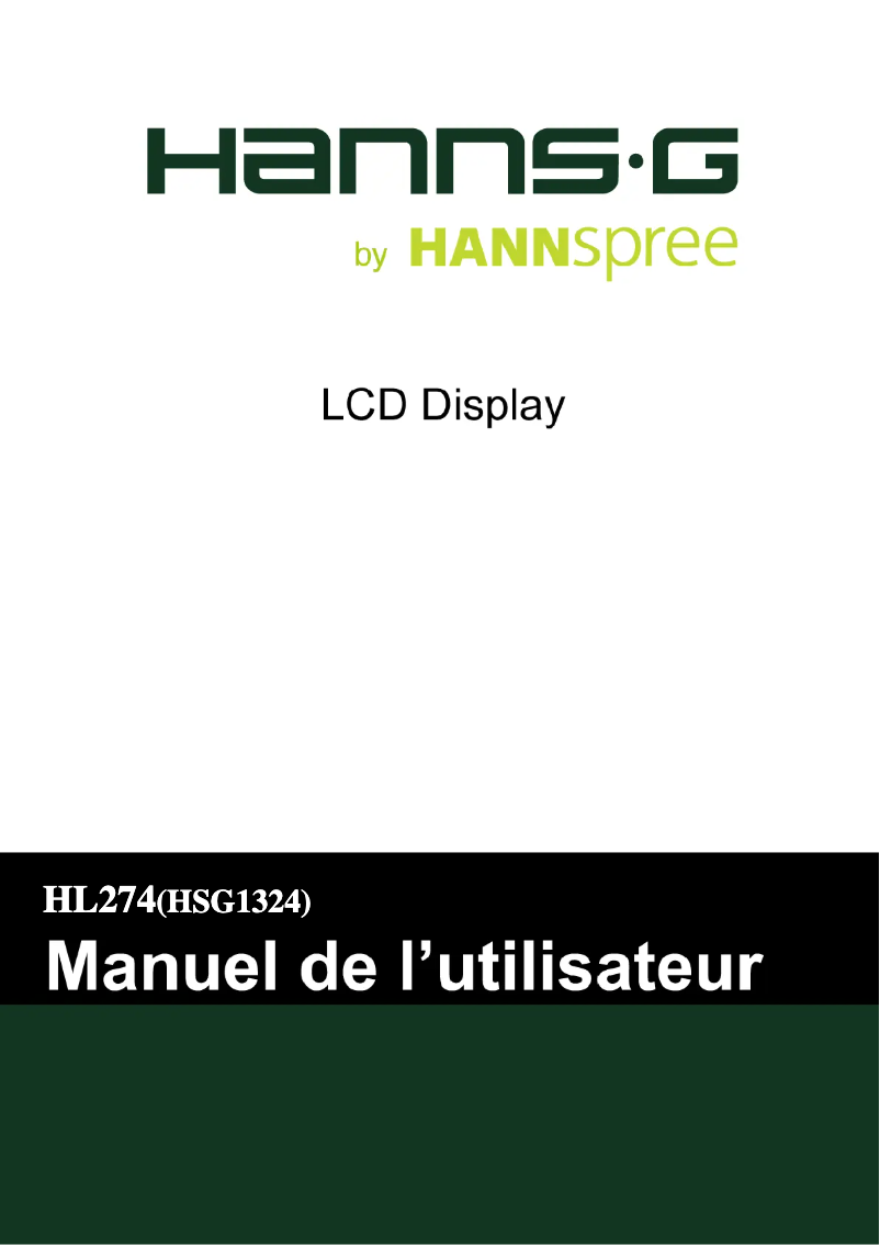 Page 1 de la notice Label énergétique Hannspree HL 274 HPB