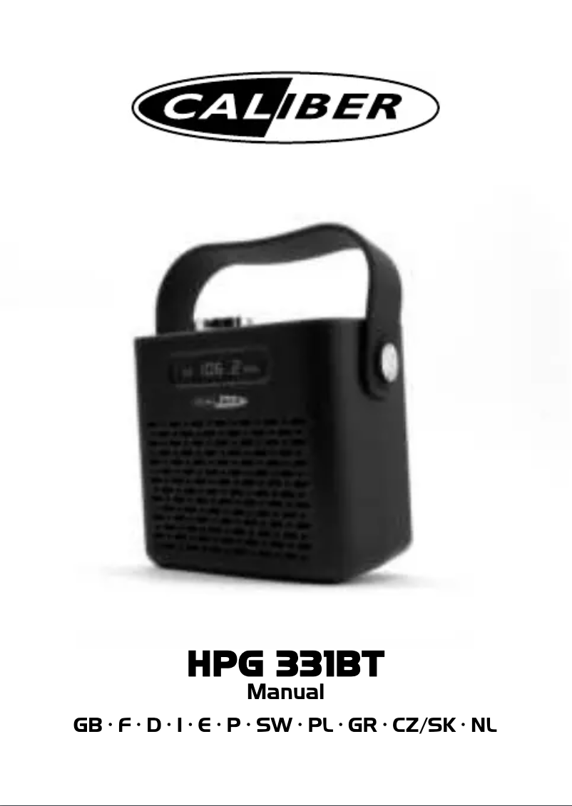 Página 1 del manual Manual de usuario Caliber HPG 331BT