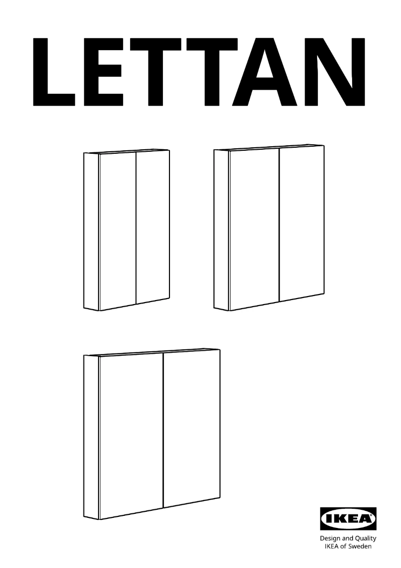 Page 1 de la notice Manuel utilisateur Ikea LETTAN 005.354.98