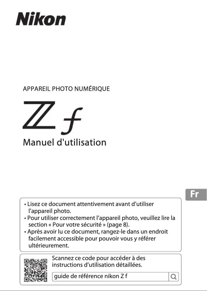 Image de la première page du manuel de l'appareil Z f