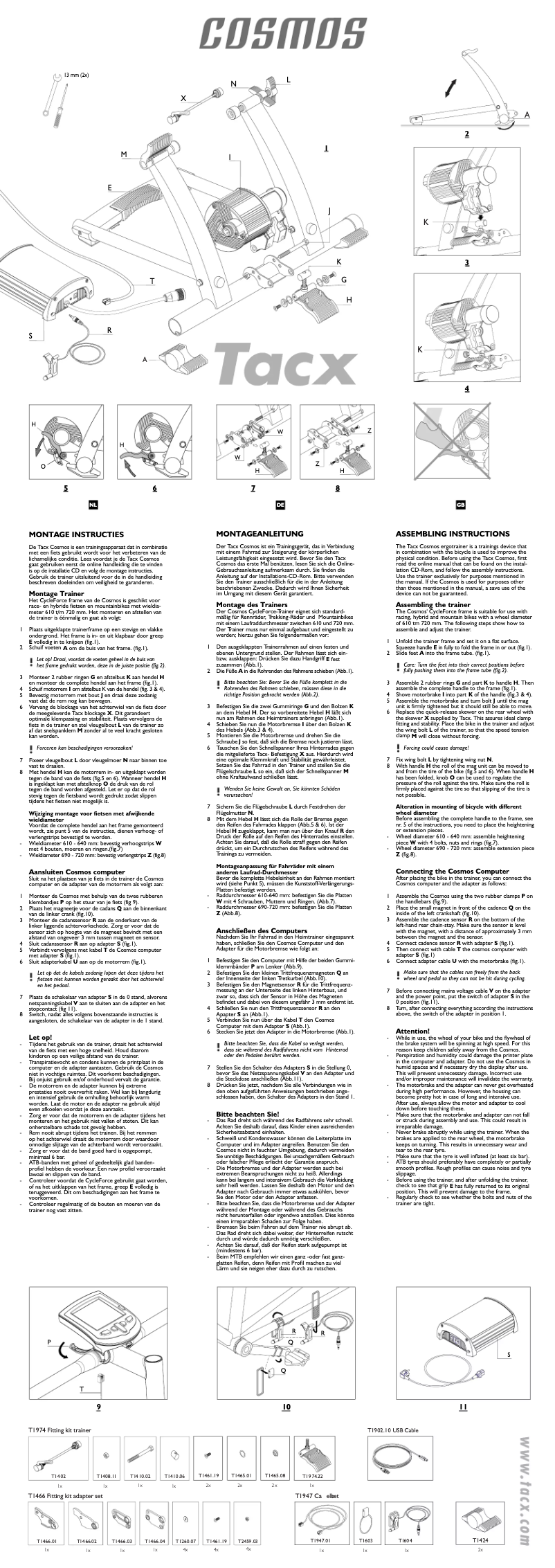 Página 1 del manual Manual de usuario Tacx Cosmos