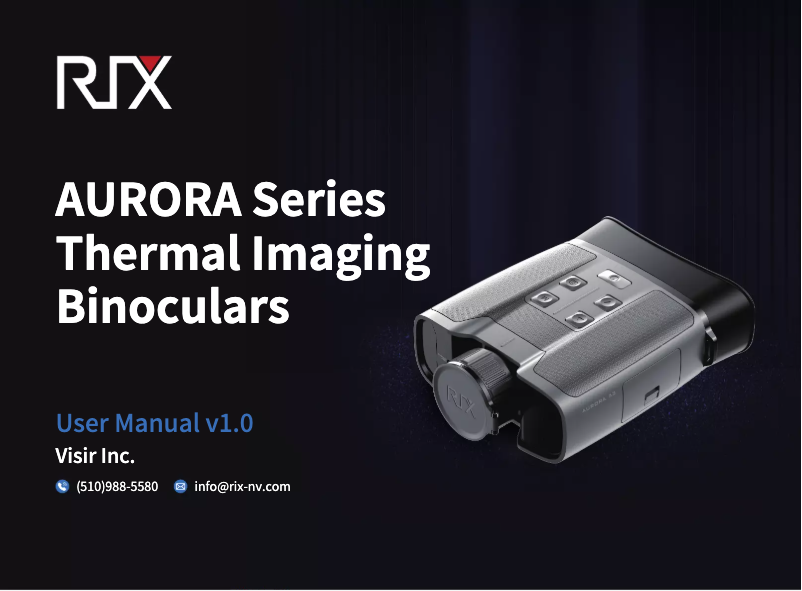 Page n°1 - Manuel utilisateur InfiRay AURORA A3R