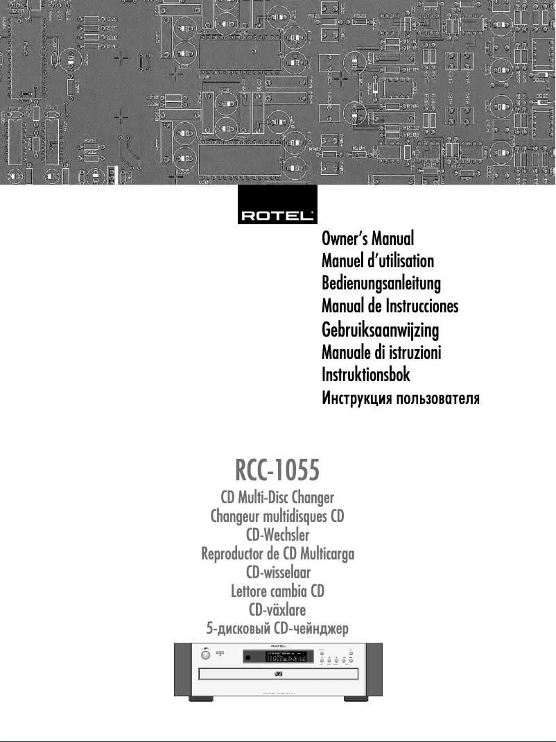 Image de la première page du manuel de l'appareil RCC-1055