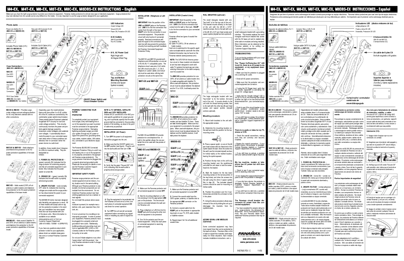 Page 1 de la notice Manuel utilisateur Panamax M8C-EX