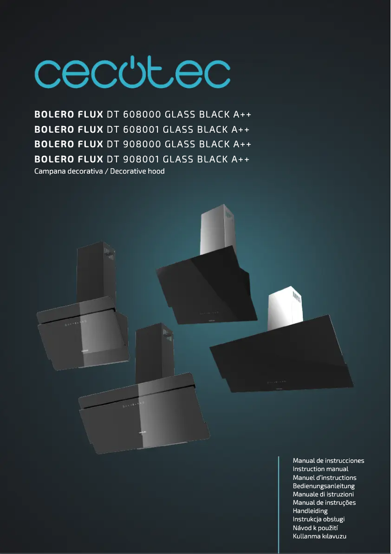 Page 1 de la notice Manuel utilisateur Cecotec Bolero Flux DT 908000