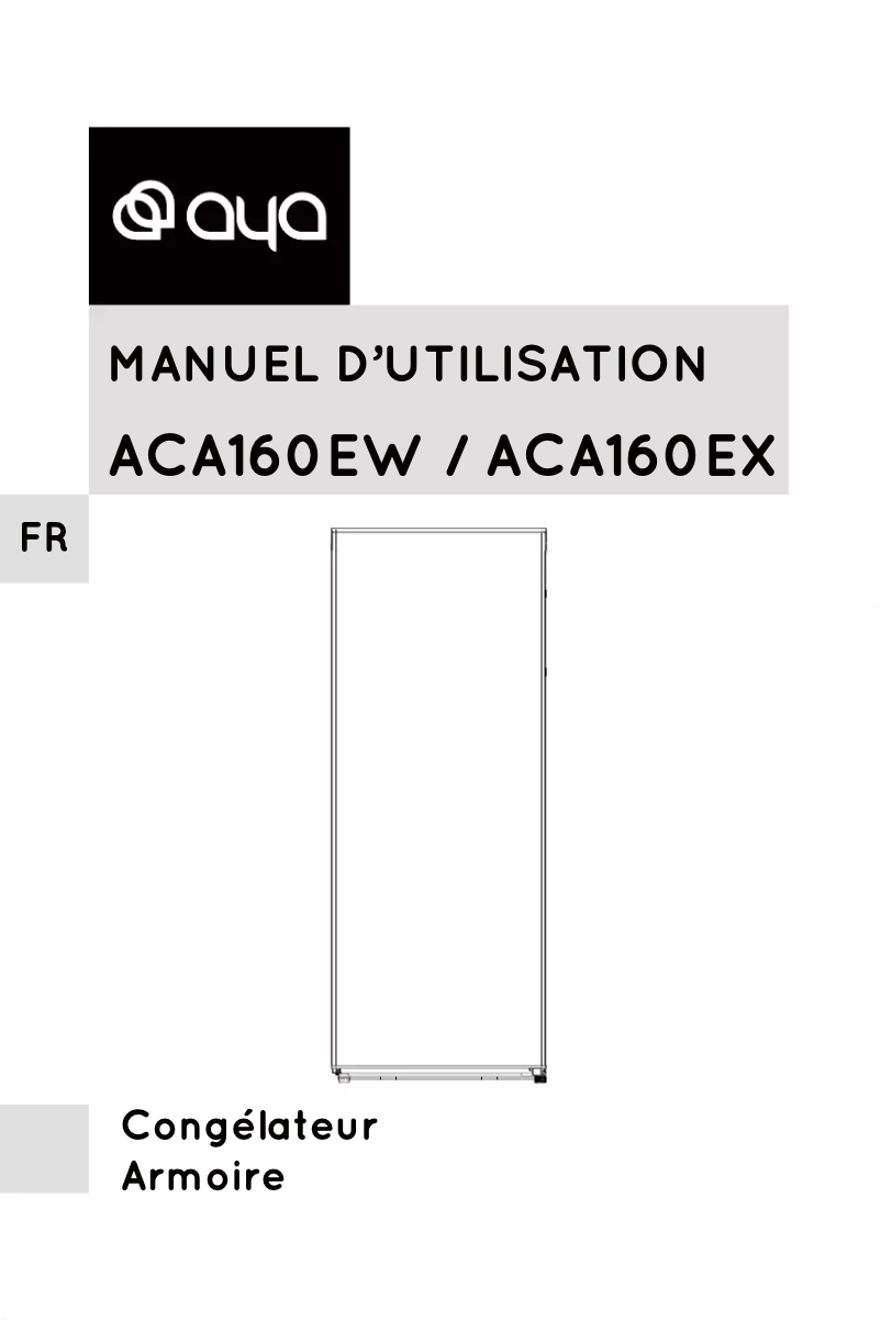 Image de la première page du manuel de l'appareil ACA160EX