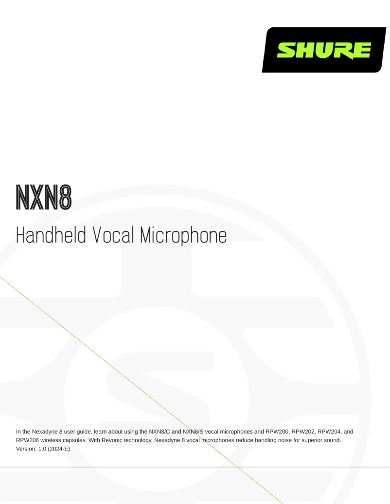 Image de la première page du manuel de l'appareil NXN8