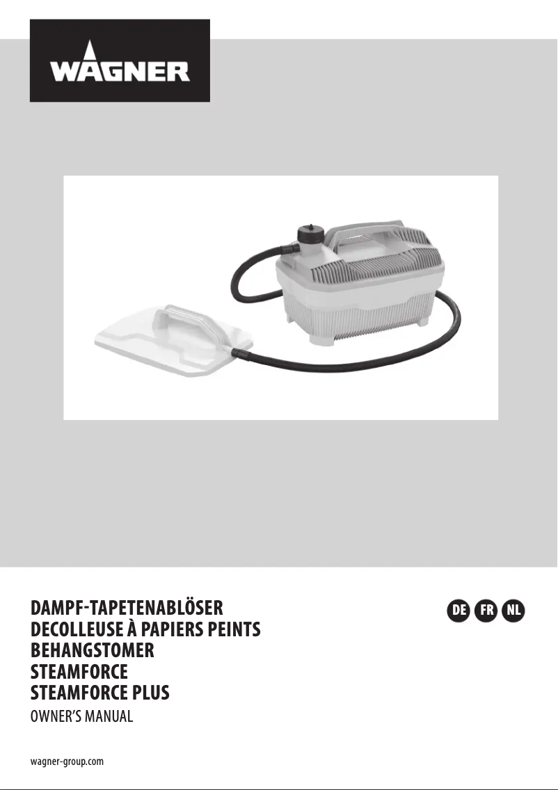 Page 1 de la notice Manuel utilisateur Wagner SteamForce Plus