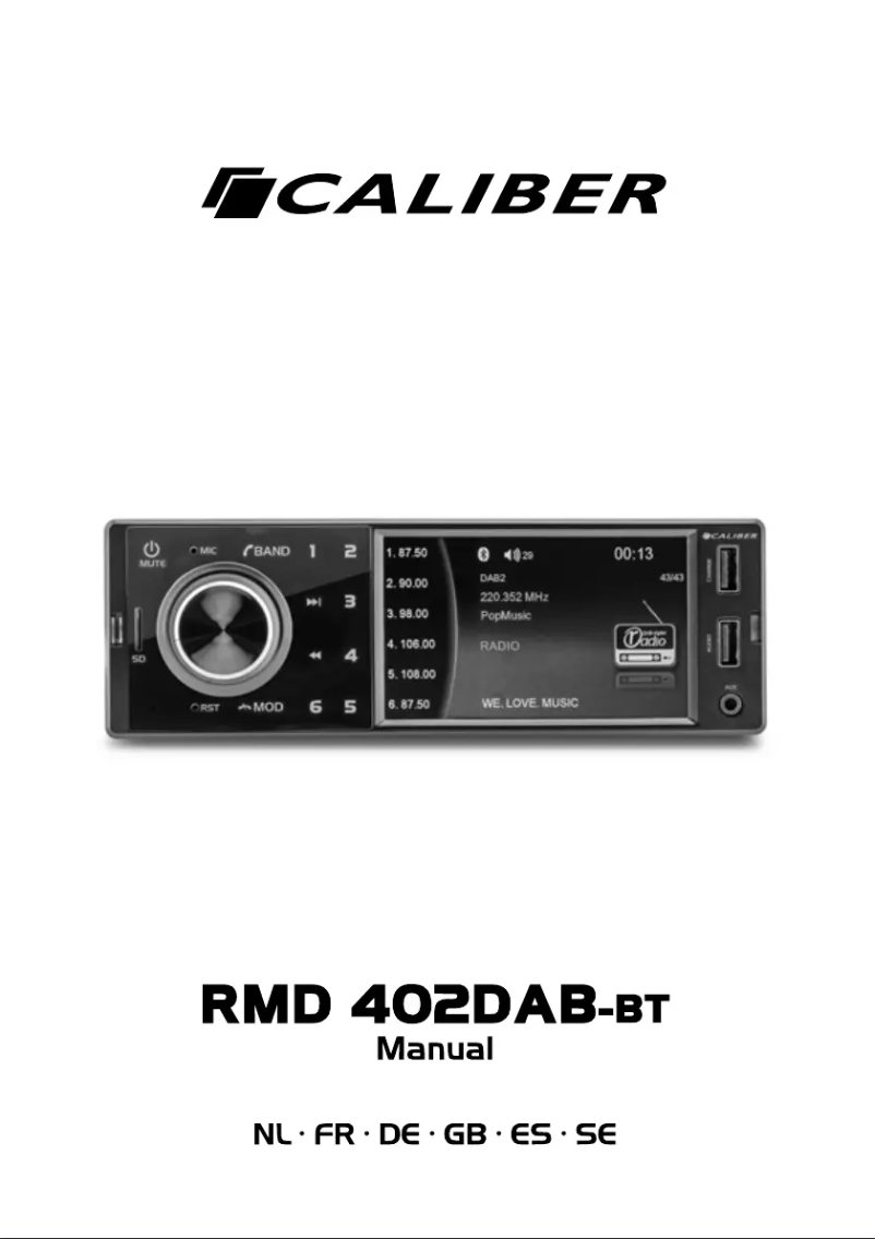 Image de la première page du manuel de l'appareil RMD402DAB-BT