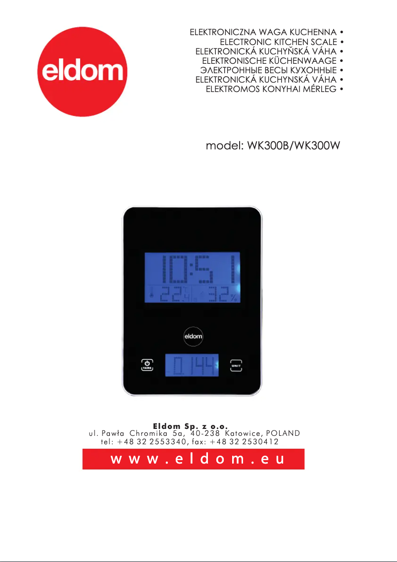 Image de la première page du manuel de l'appareil VAGA WK300W