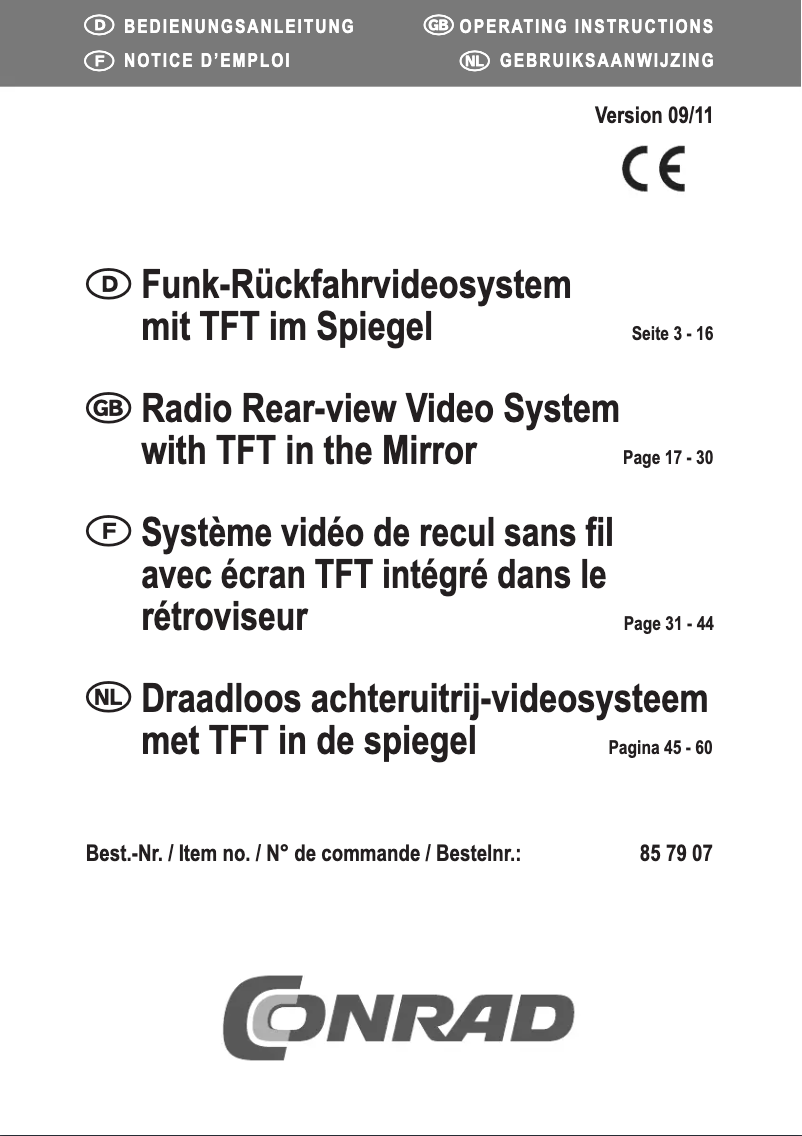 Página 1 del manual Manual de usuario Conrad 857907