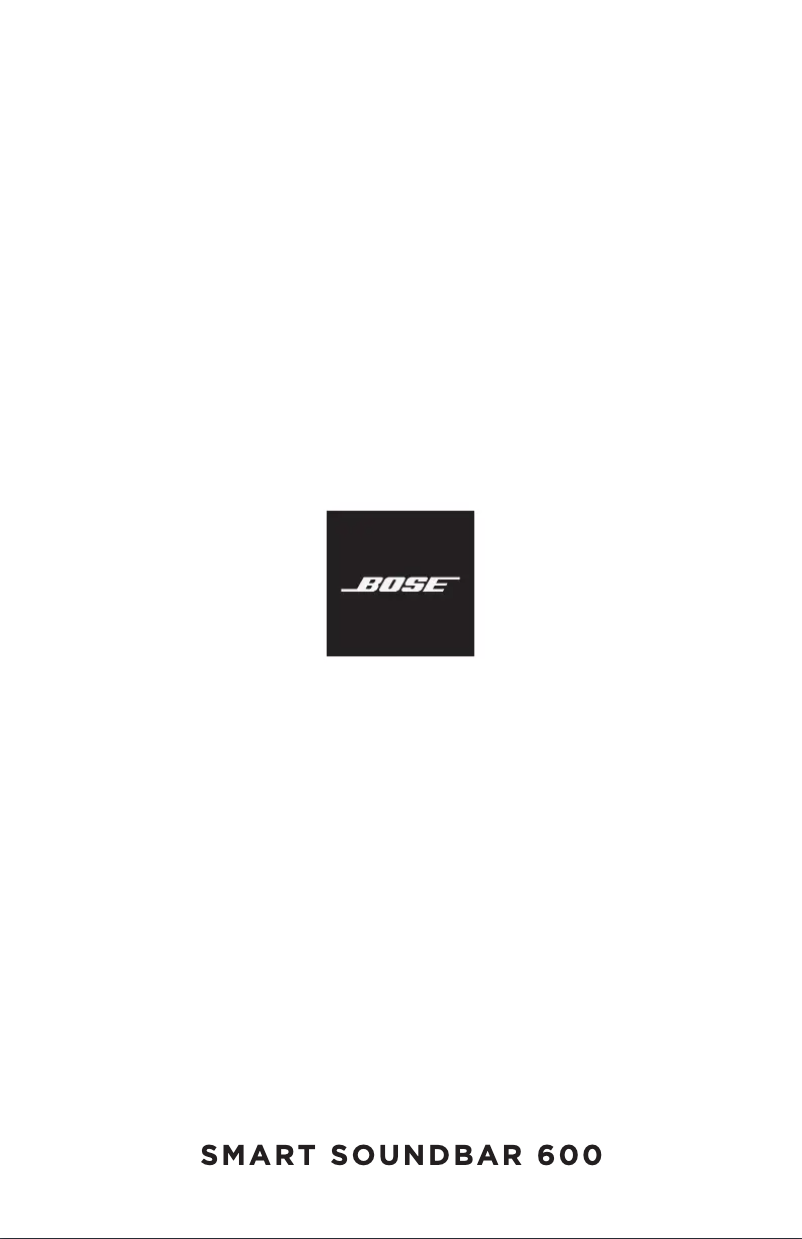 Page 1 de la notice Manuel utilisateur Bose Smart Soundbar 600