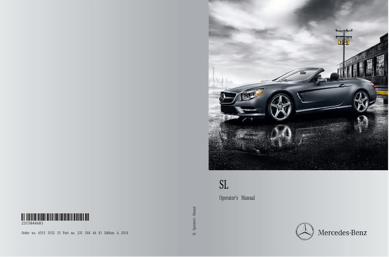 Página 1 del manual Manual de usuario Mercedes-Benz SL (2014)