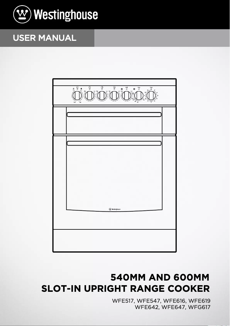 Page 1 de la notice Manuel utilisateur Westinghouse WFE647