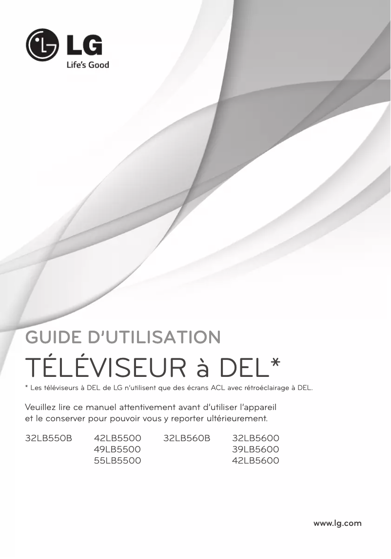 Page n°1 - Manuel utilisateur LG 42LB5600