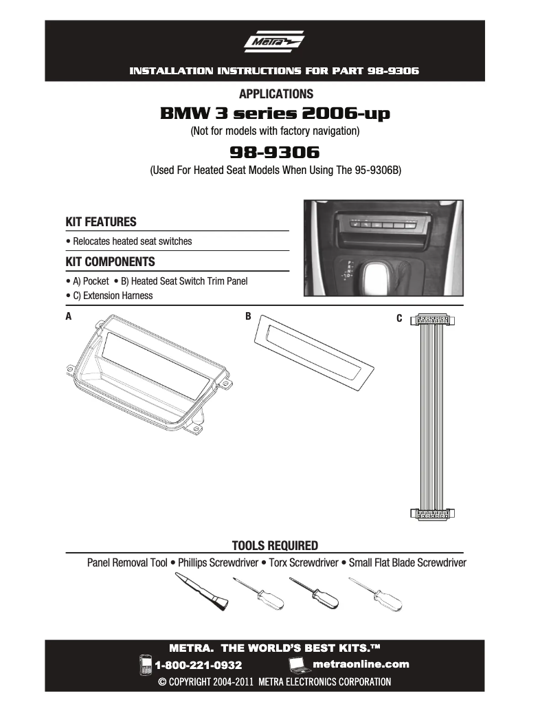Page n°1 - Mode d'emploi Metra 98-9306