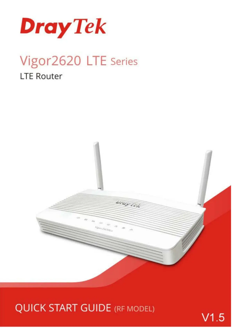 Page n°1 - Guide de démarrage rapide Draytek Vigor 2620Ln