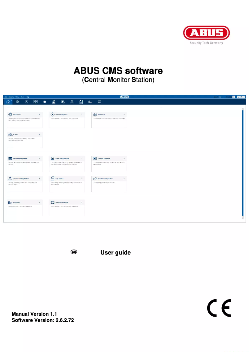Page n°1 - Manuel utilisateur Abus TVSW11001