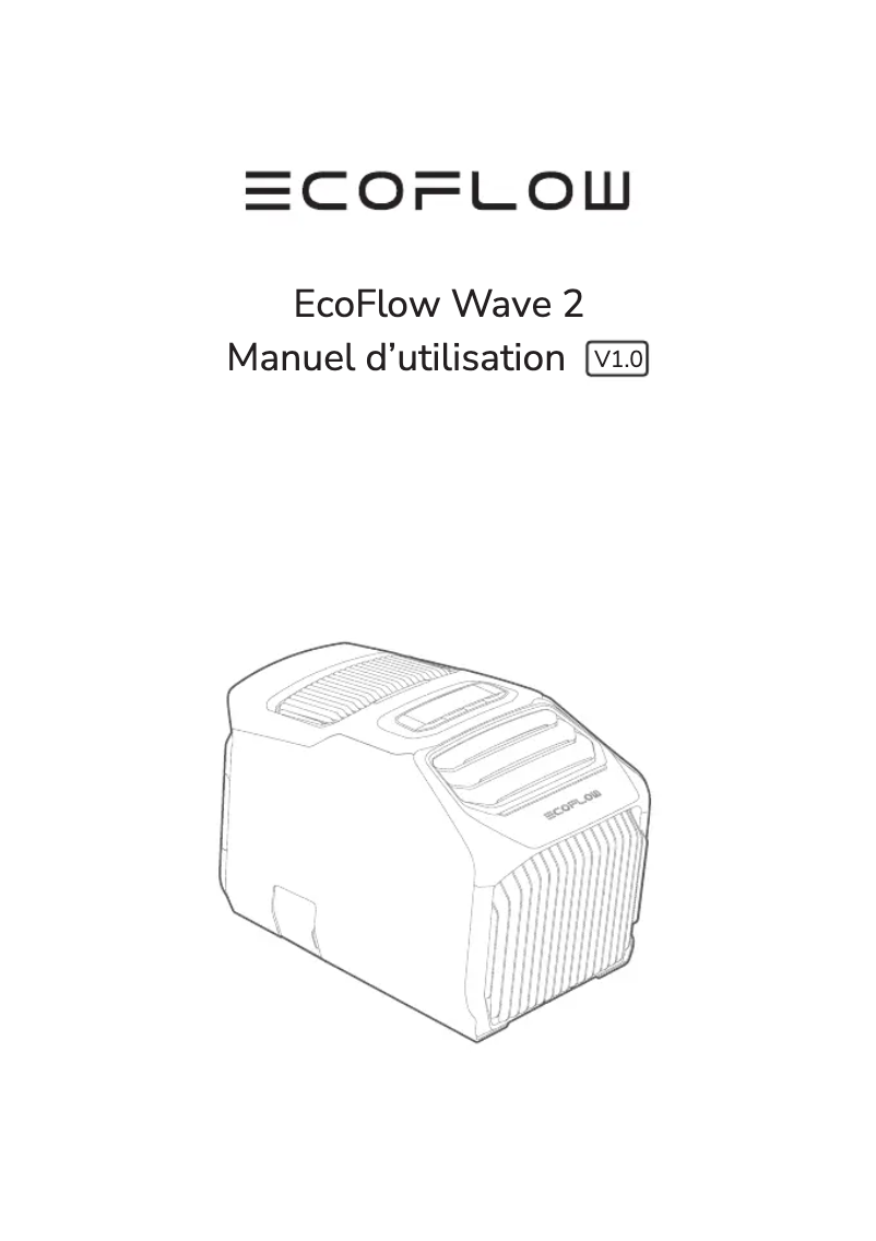 Page 1 de la notice Manuel utilisateur EcoFlow Wave 2
