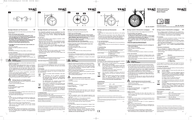 Page 1 de la notice Manuel utilisateur TFA 60.3011