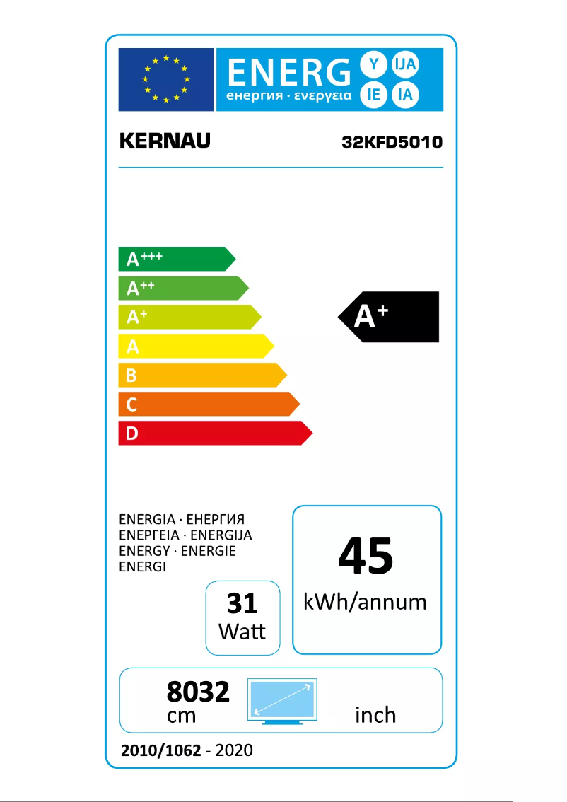 Page 1 de la notice Manuel utilisateur Kernau 32 KFD 5010