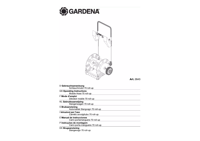Page 1 de la notice Manuel utilisateur Gardena 2643