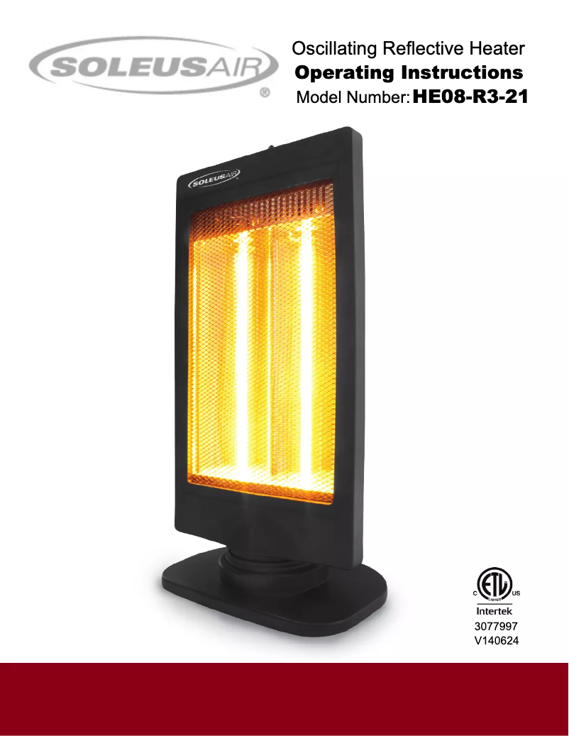 Page n°1 - Manuel utilisateur SoleusAir HE08-R3-21