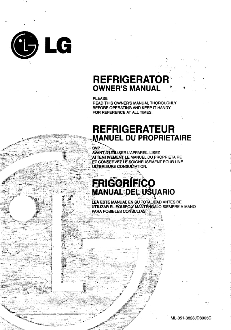 Page 1 de la notice Manuel utilisateur LG GR-051SA