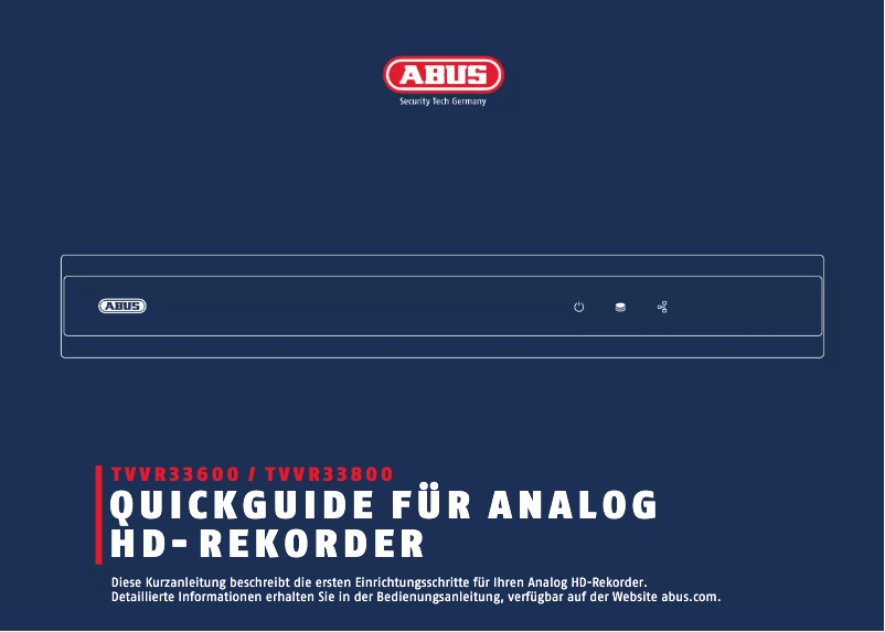 Page n°1 - Mode d'emploi Abus TVVR33600