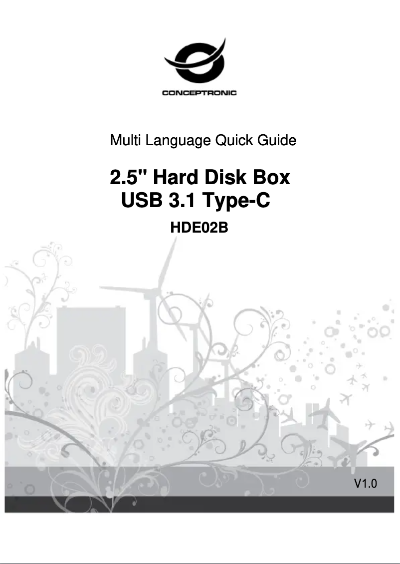 Page 1 de la notice Manuel utilisateur Conceptronic HDE02B