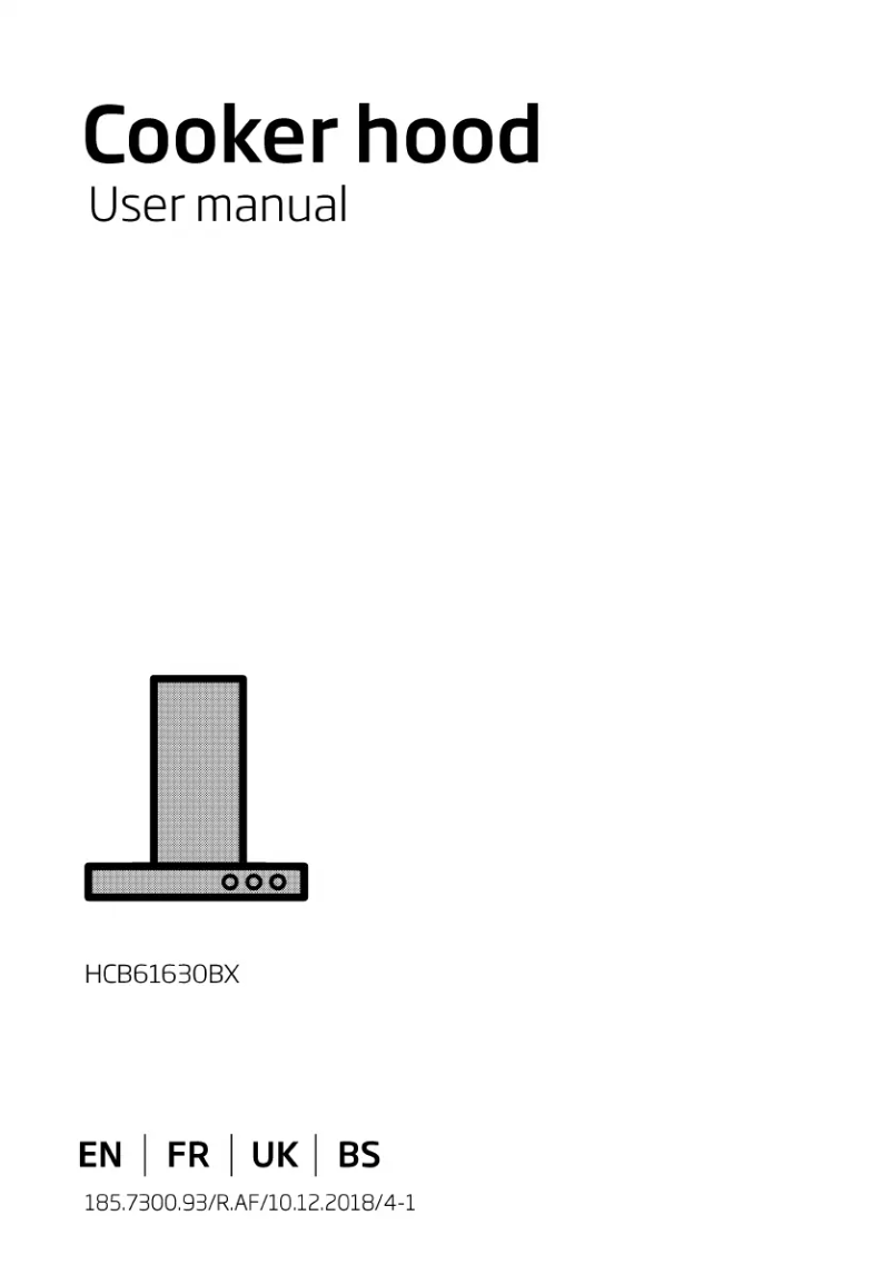 Page 1 de la notice Manuel utilisateur Beko HCB61630BX