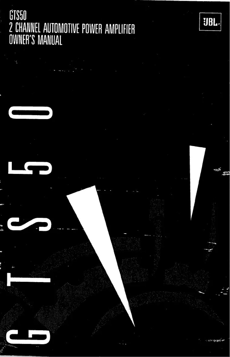 Page n°1 - Manuel utilisateur JBL Grand Touring GTS50