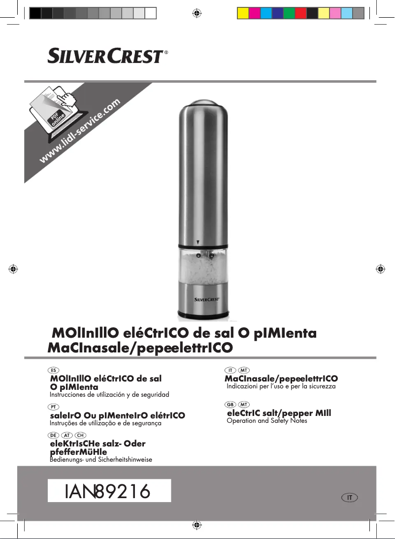 Page n°1 - Manuel utilisateur SilverCrest HG04427