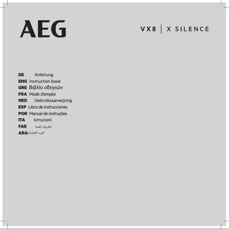 Page 1 de la notice Manuel utilisateur AEG VX8 X Silence