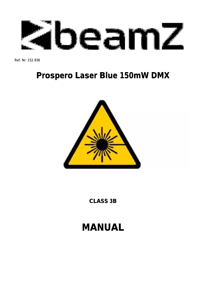 Image de la première page du manuel de l'appareil Prospero 152.936