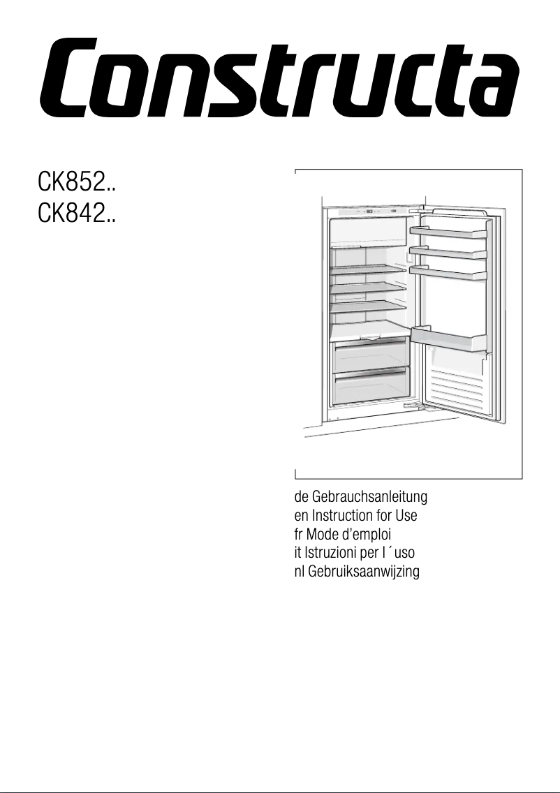 Page n°1 - Manuel utilisateur Constructa CK842EF30