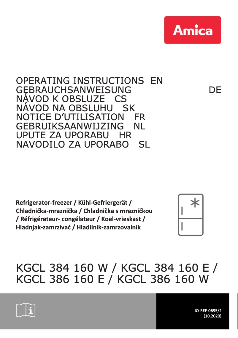 Page n°1 - Manuel utilisateur Amica KGCL 386 160 W