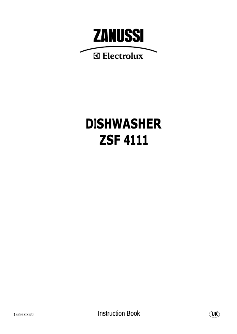 Page n°1 - Manuel utilisateur Zanussi-Electrolux ZSF4111