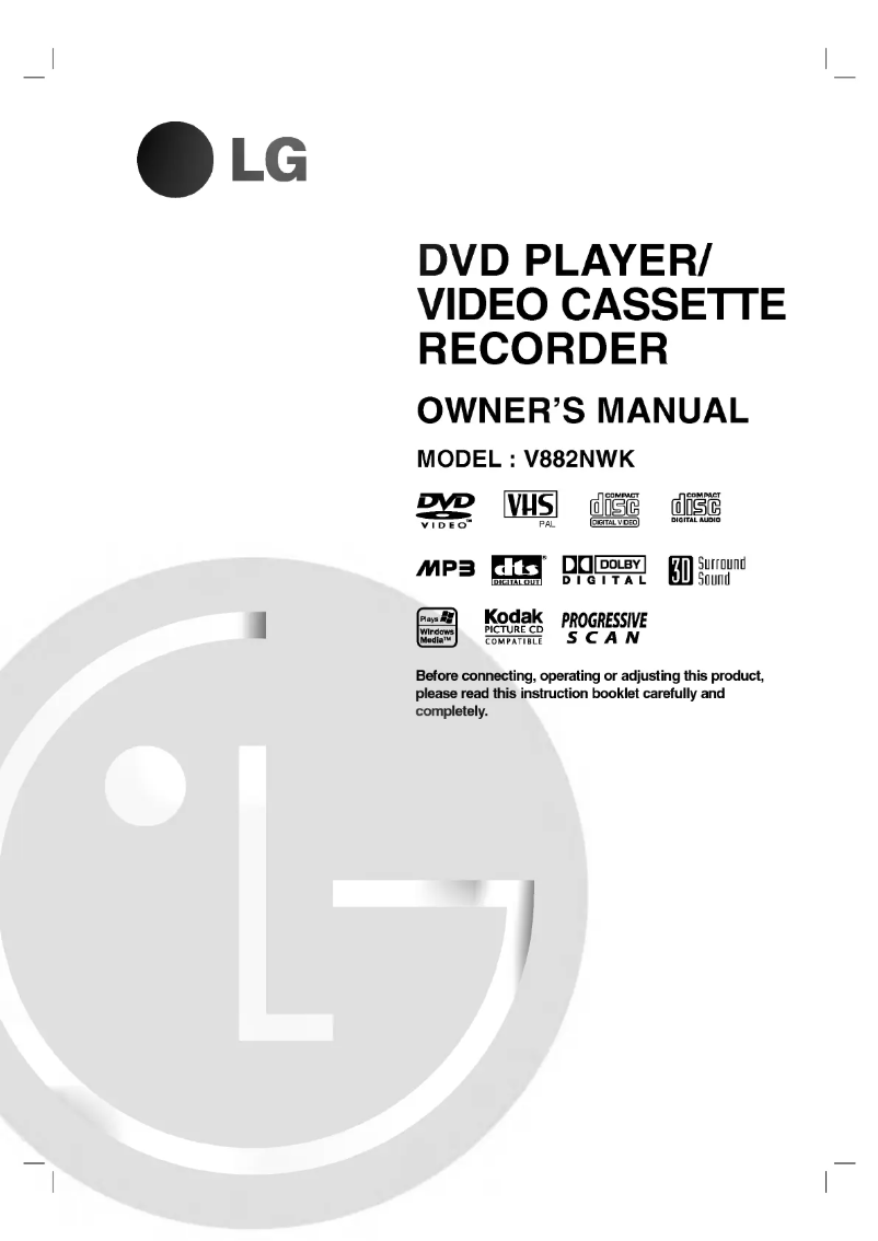 Image de la première page du manuel de l'appareil V8826W