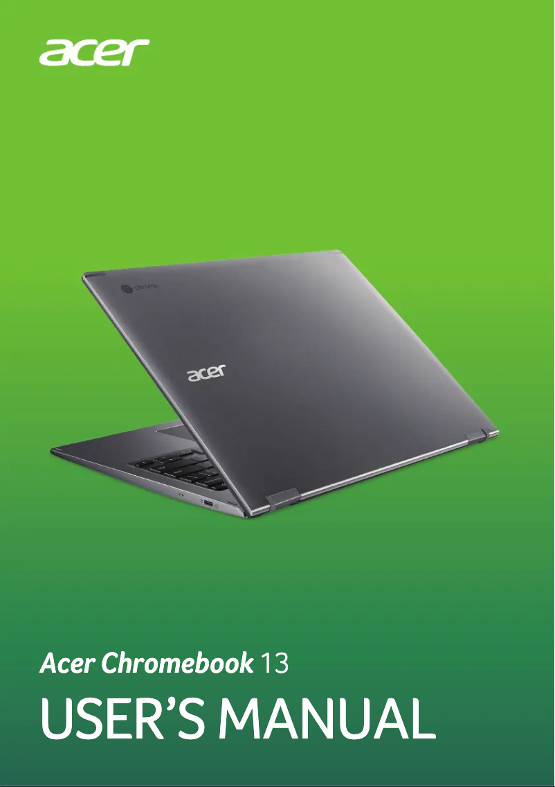 Página 1 del manual Manual de usuario Acer Chromebook 13