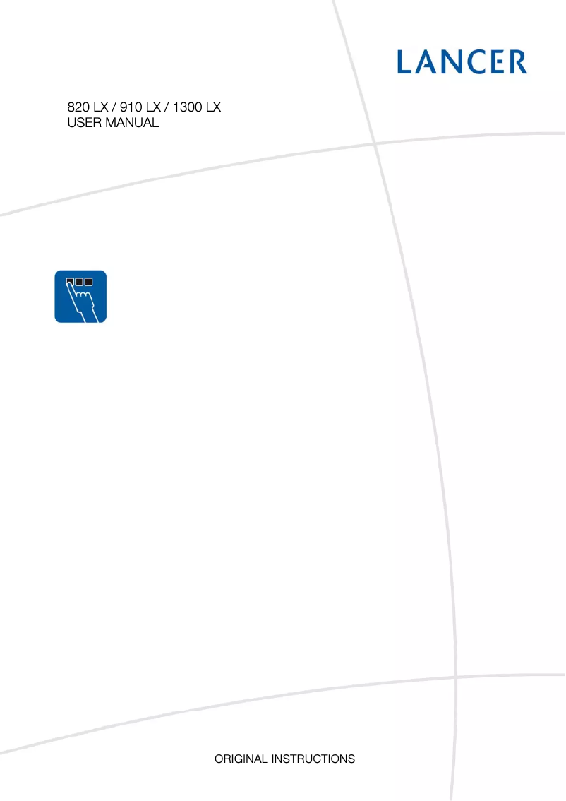 Página 1 del manual Manual de usuario Lancer 1300 LX