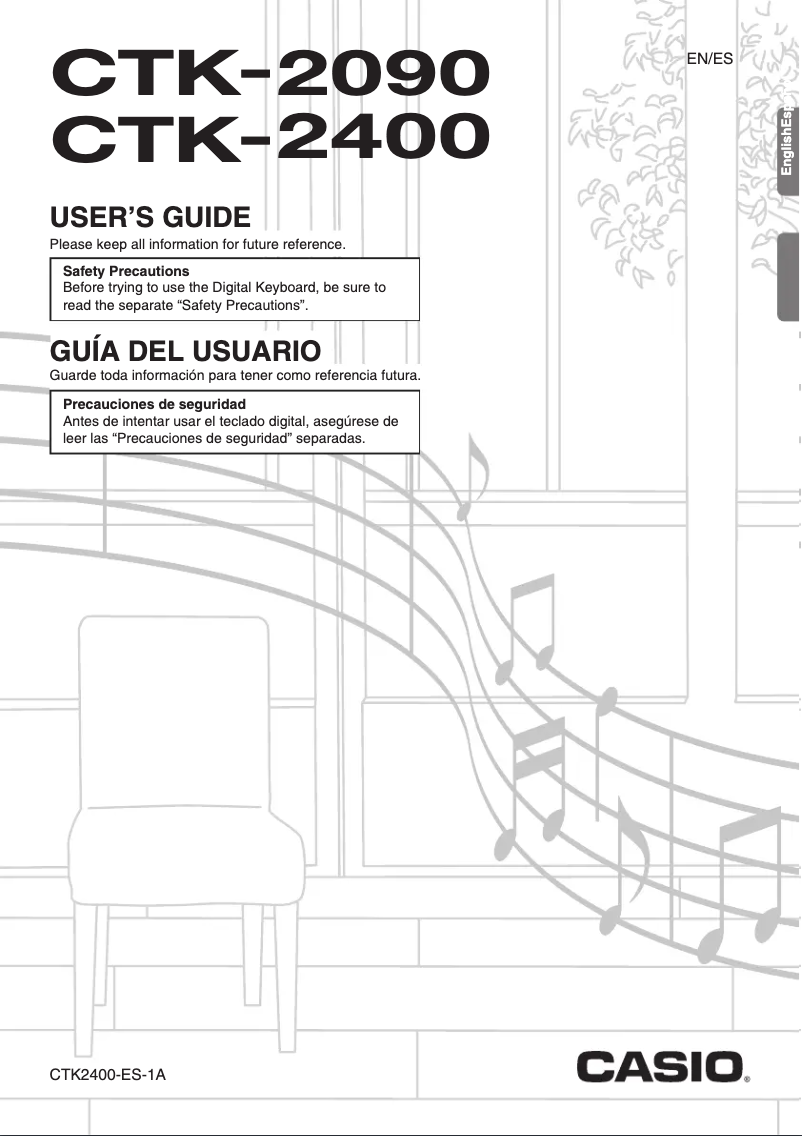 Image de la première page du manuel de l'appareil CTK-2090