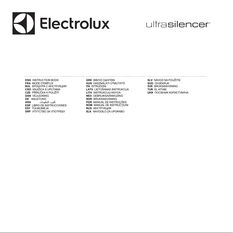 Image de la première page du manuel de l'appareil EUS87SB