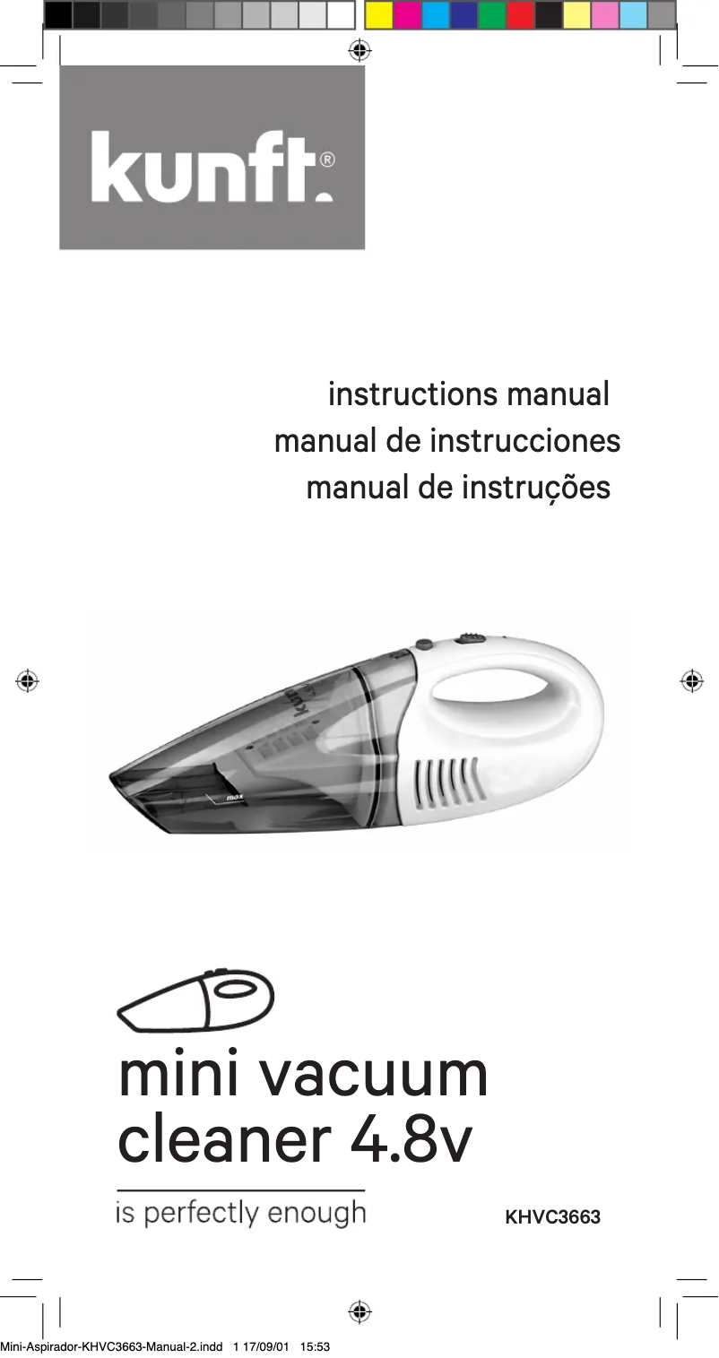 Image de la première page du manuel de l'appareil KHVC3663