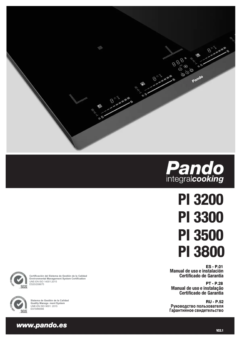 Page 1 de la notice Manuel utilisateur Pando PI 3800