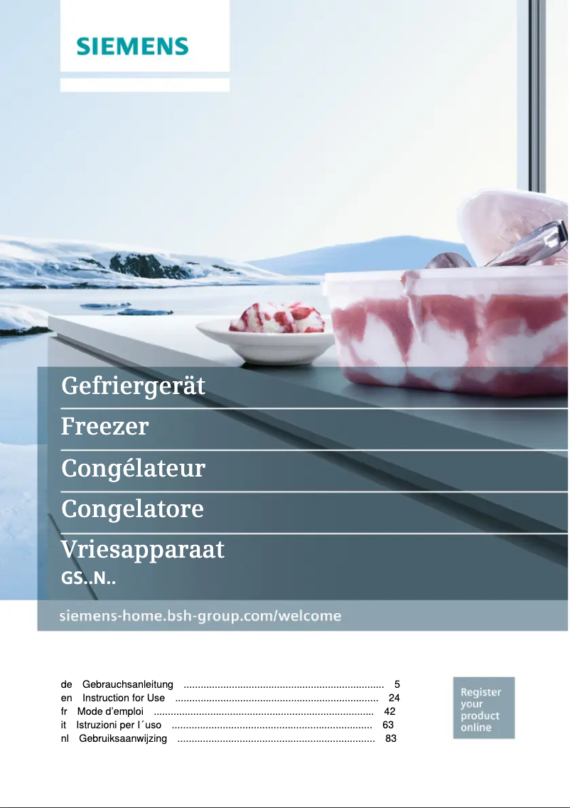 Page n°1 - Manuel utilisateur Siemens GS36NAI4P