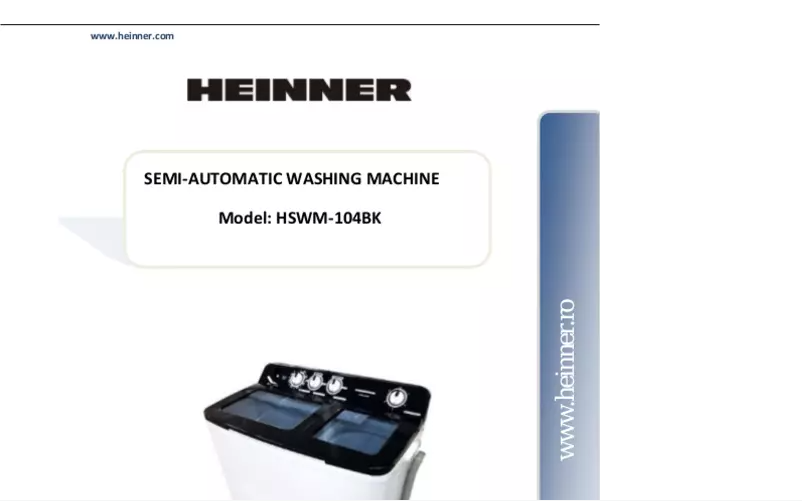 Page n°1 - Manuel utilisateur Heinner HSWM-104BK