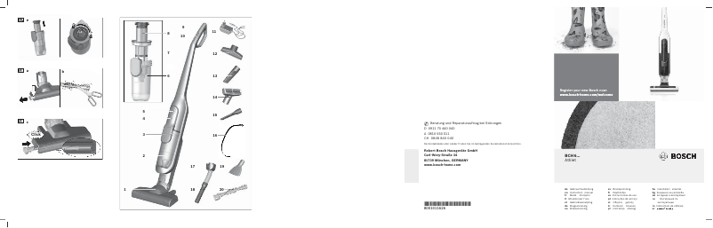 Page n°1 - Manuel utilisateur Bosch Athlet ProAnimal BBH6256P1