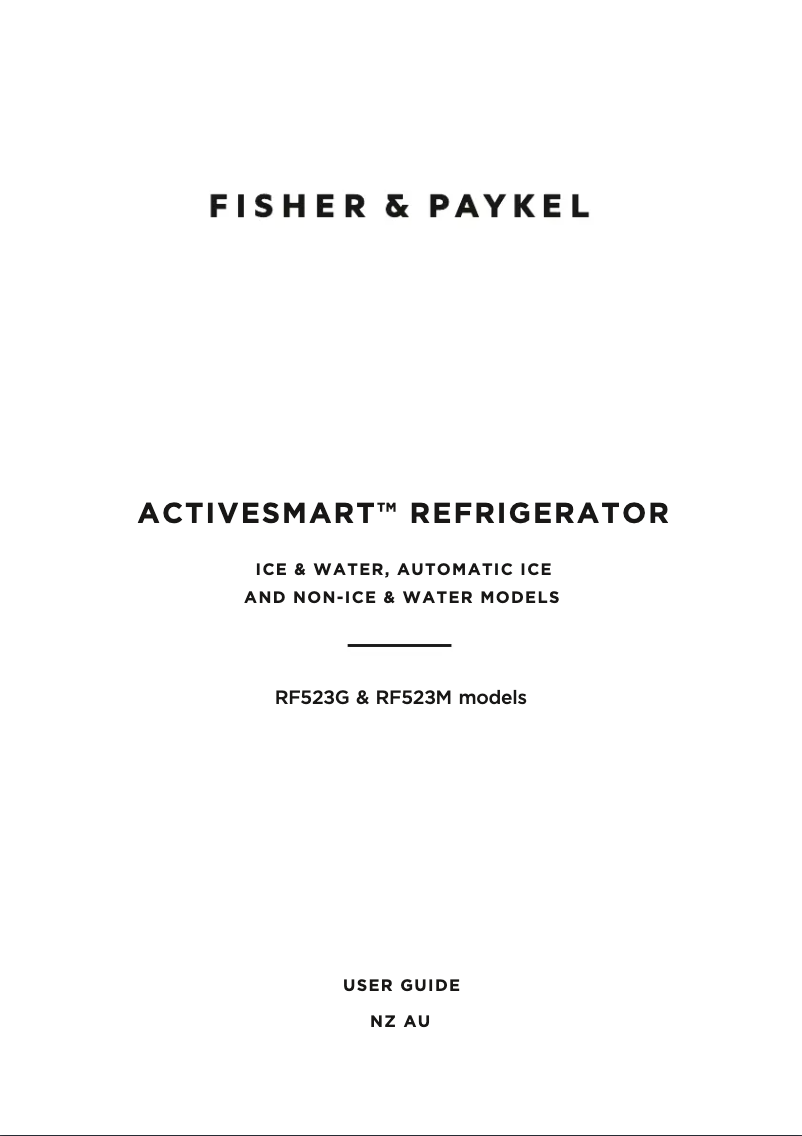 Image de la première page du manuel de l'appareil RF523MRDX1