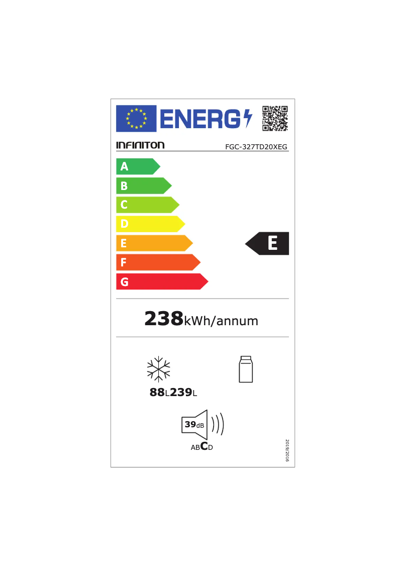 Page n°1 - Label énergétique Infiniton FGC-327TD20XEG